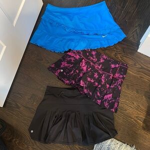 Lululemon and Nike tennis skirts